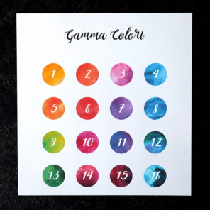 Coordinati matrimonio acquerello Gamma colori con numeri